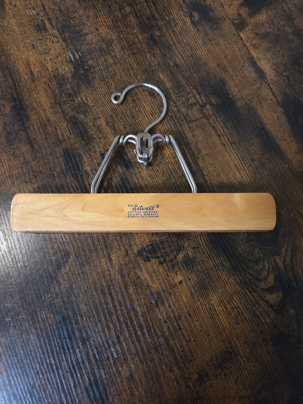 Vintage Setwell Pants Hanger Wooden excellent condition 1940s